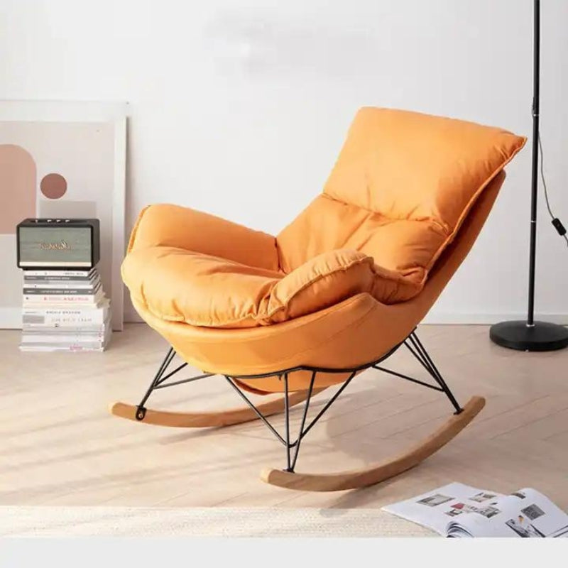 Mid Century Modern Upholstered Glider Arm Chair